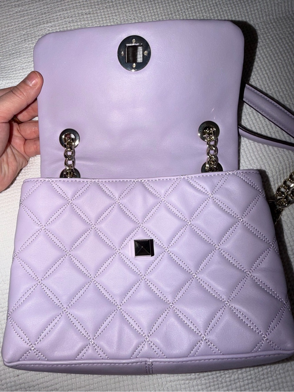 kate spade Lavender Quilted Chain Shoulder Bag - Picture 5 of 9